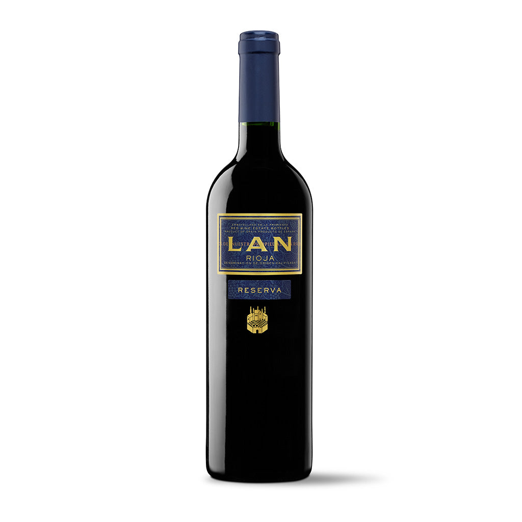 Eine Flasche Rioja Reserva von Bodegas LAN 750 ml - Hochwertiger Rotwein aus Rioja, Spanien