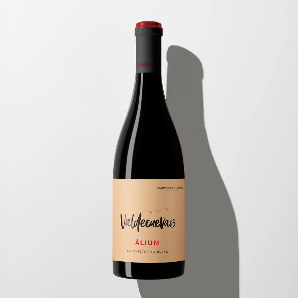 Eine Flasche Alium 750 ml von Valdecuevas. Hochwertiger Rotwein aus Castilla y Lion, Spanien