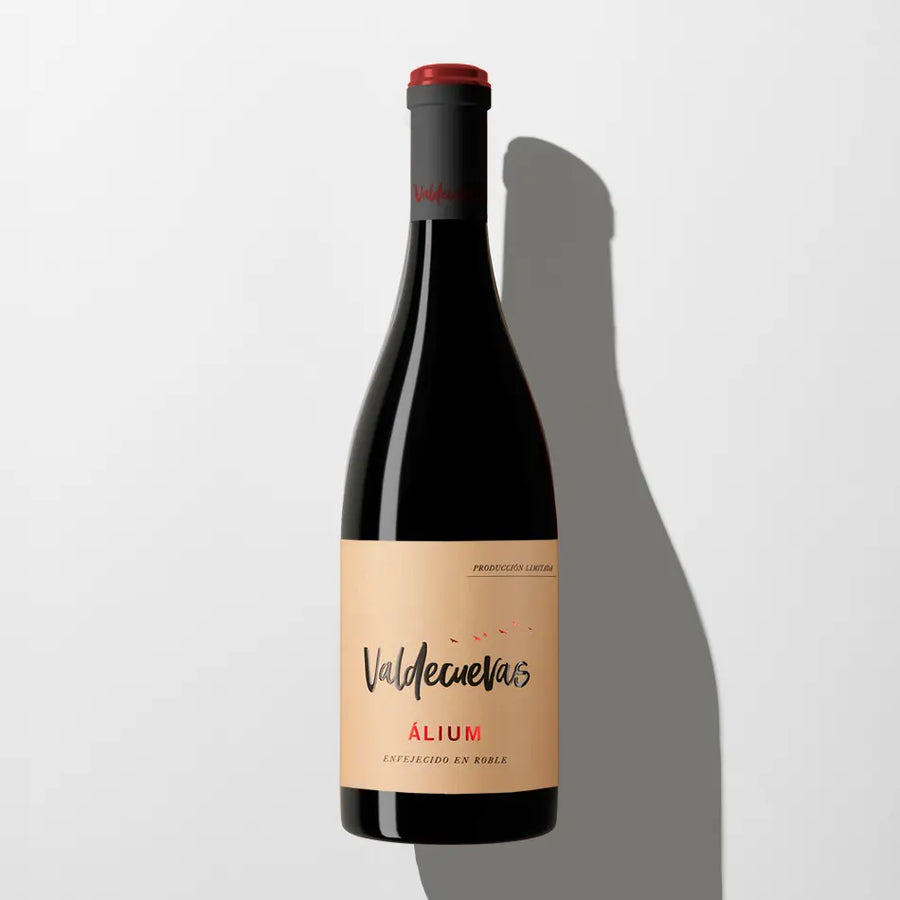 Eine Flasche Alium 750 ml von Valdecuevas. Hochwertiger Rotwein aus Castilla y Lion, Spanien