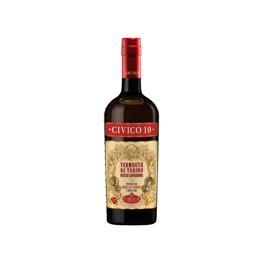 Flasche 0,75l Vermouth CIVICO 10 von Sibona Antica Distilleria aus dem Piemont - Italien