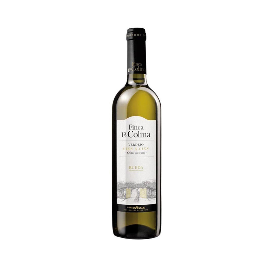 Eine Flasche Verdejo Cien x Cien Finca La Colina 750 ml - Hochwertiger Weißwein aus La Seca - Rueda, Spanien