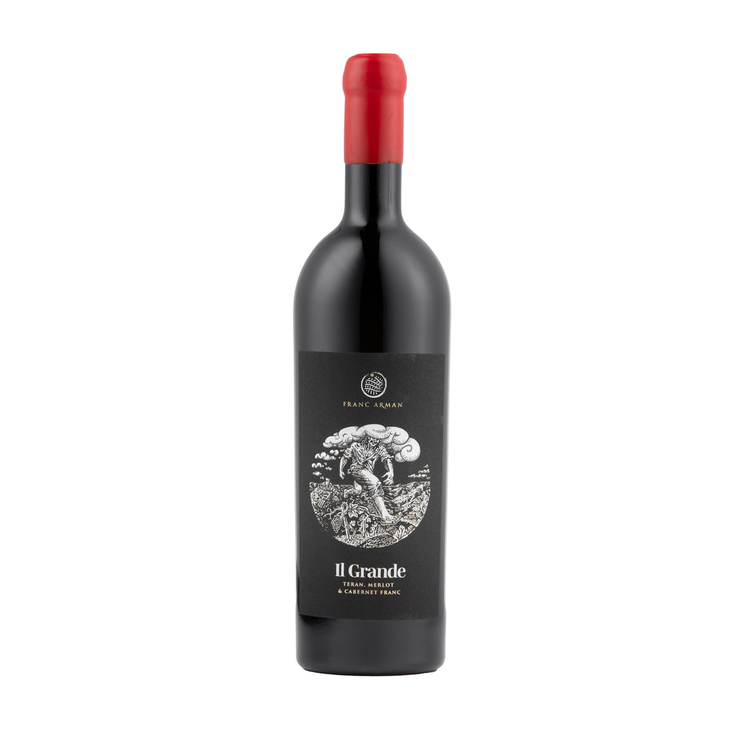 Eine Flasche Il Grande Franc Arman 750 ml - Hochwertiger Rotwein aus Istrien, Kroatien