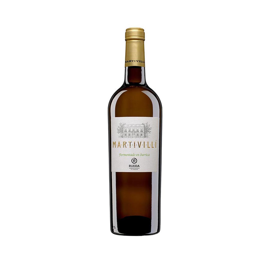 Eine Flasche Martivilli Verdejo Fermentado 750 ml - Hochwertiger Weißwein aus Rueda, Spanien