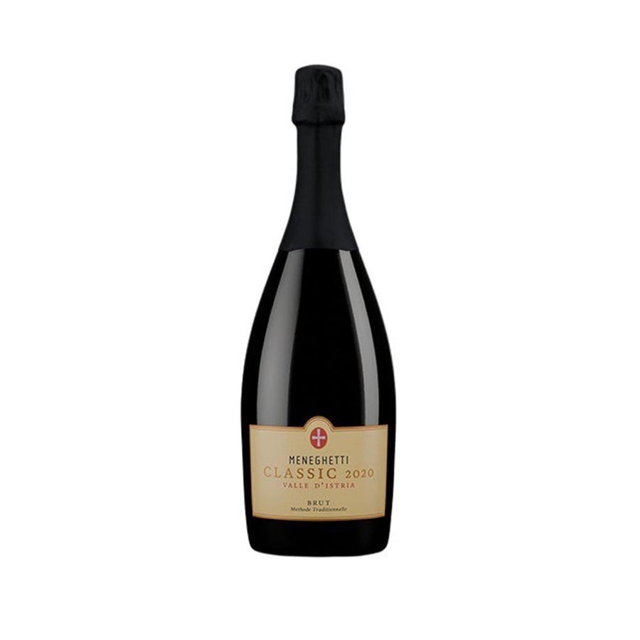 Eine Flasche Meneghetti Classic Brut 750 ml - Hochwertiger Schaumwein aus Bale - Istrien, Kroatien