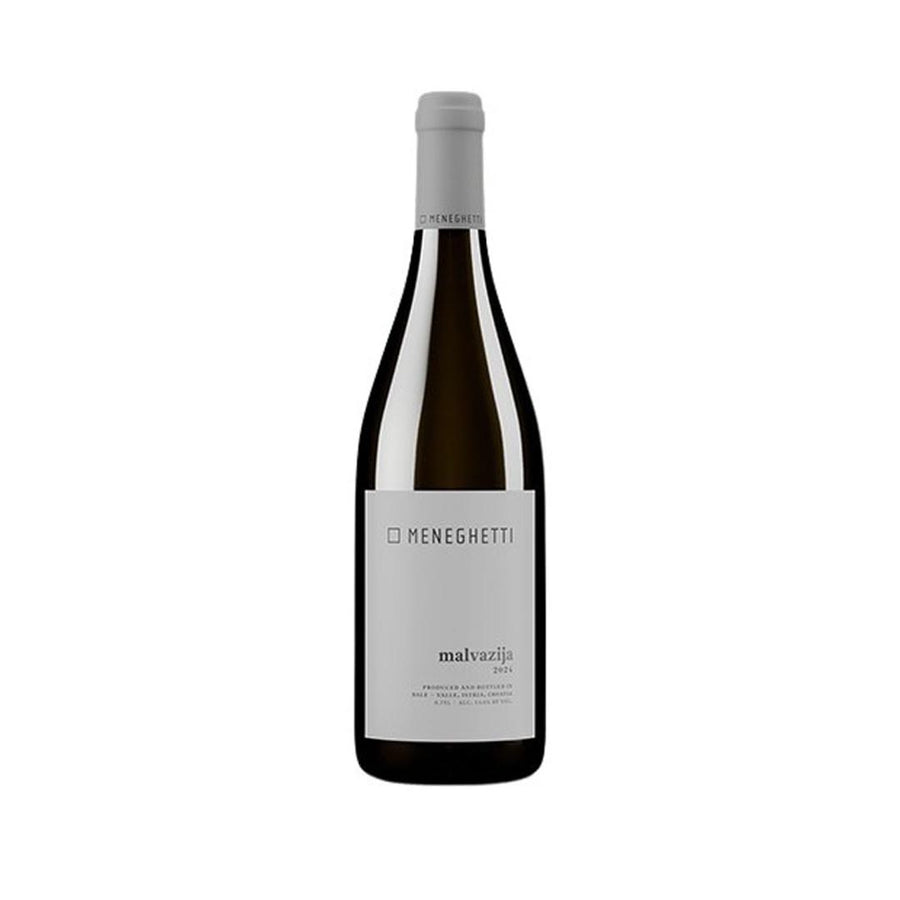 Eine Flasche Malvazija Meneghetti 2024. Hochwertiger Weißwein 750 ml -aus Istrien, Kroatien