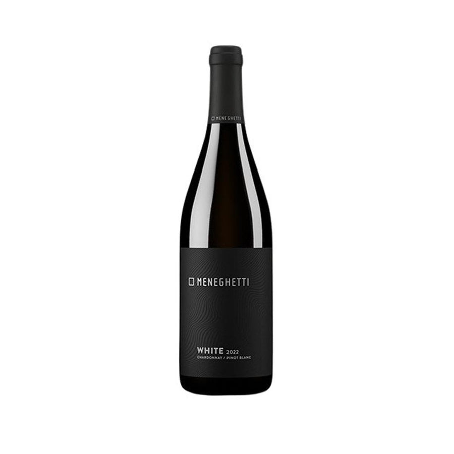 Eine Flasche Meneghetti White 750 ml. Hochwertiges Weißwein Cuvee aus Istrien, Kroatien