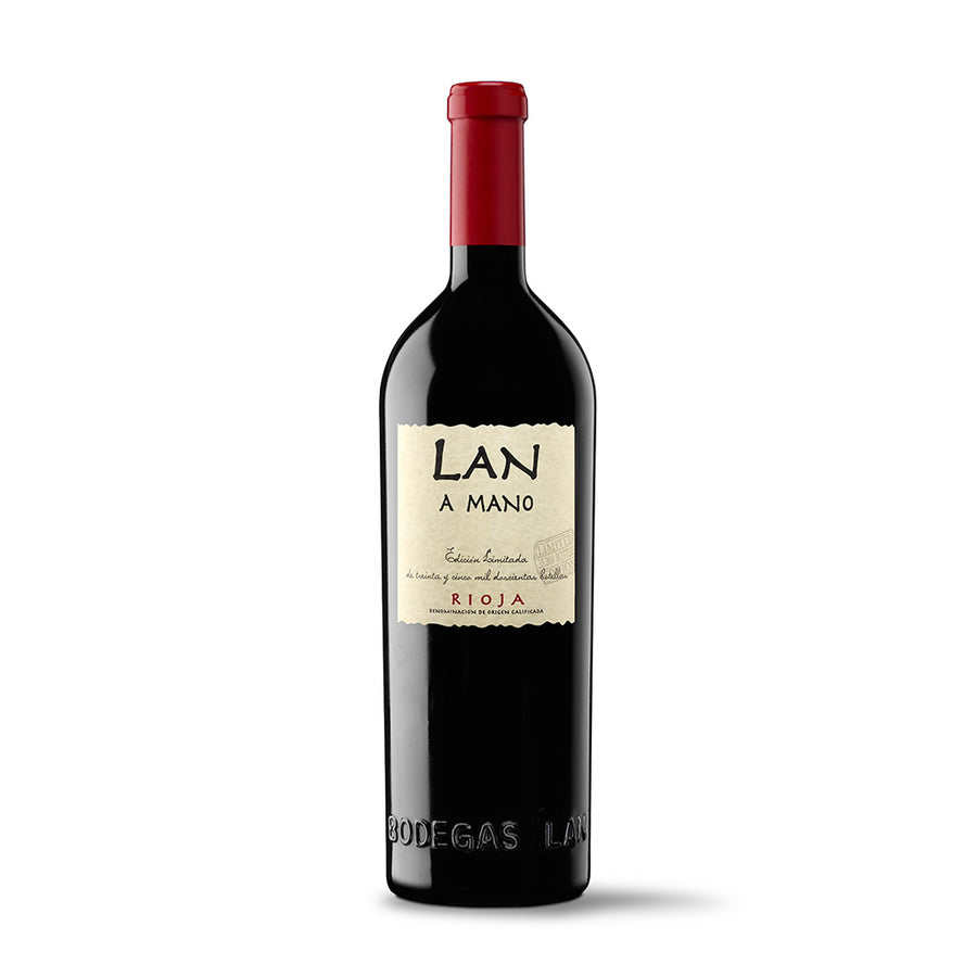 Eine Flasche Rioja Reserva LAN A MANO von Bodegas LAN  750 ml - Hochwertiger Rotwein aus Rioja, Spanien