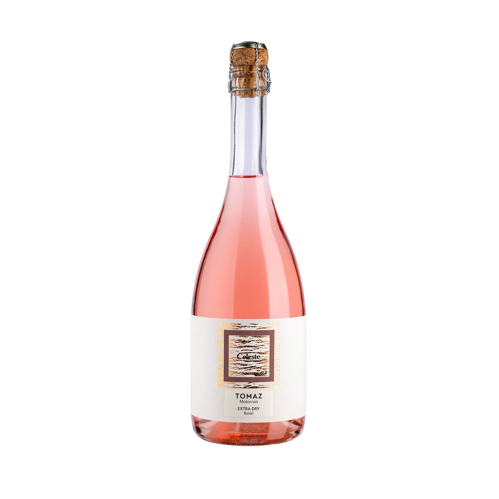 Eine Flasche Rose Sparkling Celeste Tomaz 750 ml - Hochwertiger Rose-Sekt aus Kroatien, Kroatien